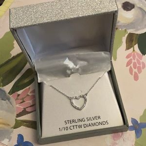 Heart Sterling silver necklace 18” chain